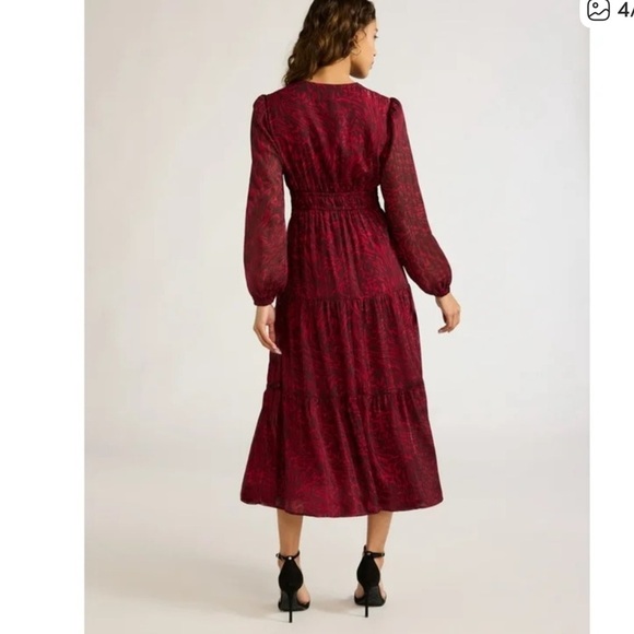 Sofia Vergara Women's V-Neck Cutout Long Sleeve Maxi Dress NWT - Picture 2 of 7